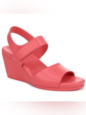 Naturalizer Women's Imani Open Round Toe Wedge Sandals Size 8 M Sunset Coral